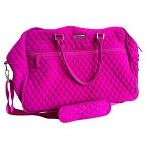 Vera Bradley Hot Pink Quilted Travel Bag
